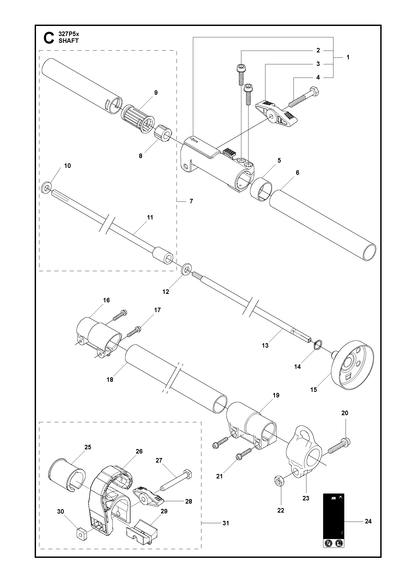 Husqvarna 504812301 onderdelentekening - positie 28
