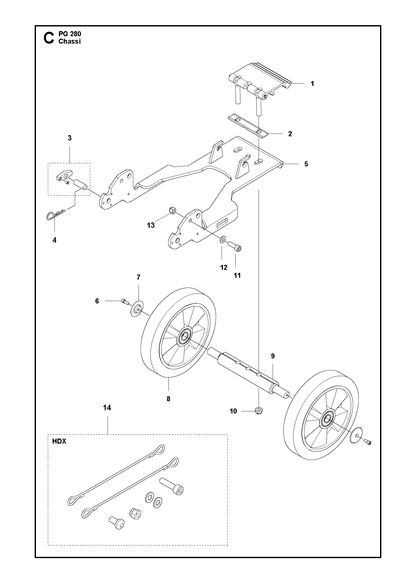 Husqvarna 504185501 onderdelentekening - positie 8
