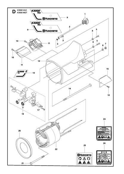 Husqvarna 506225301 onderdelentekening - positie 21