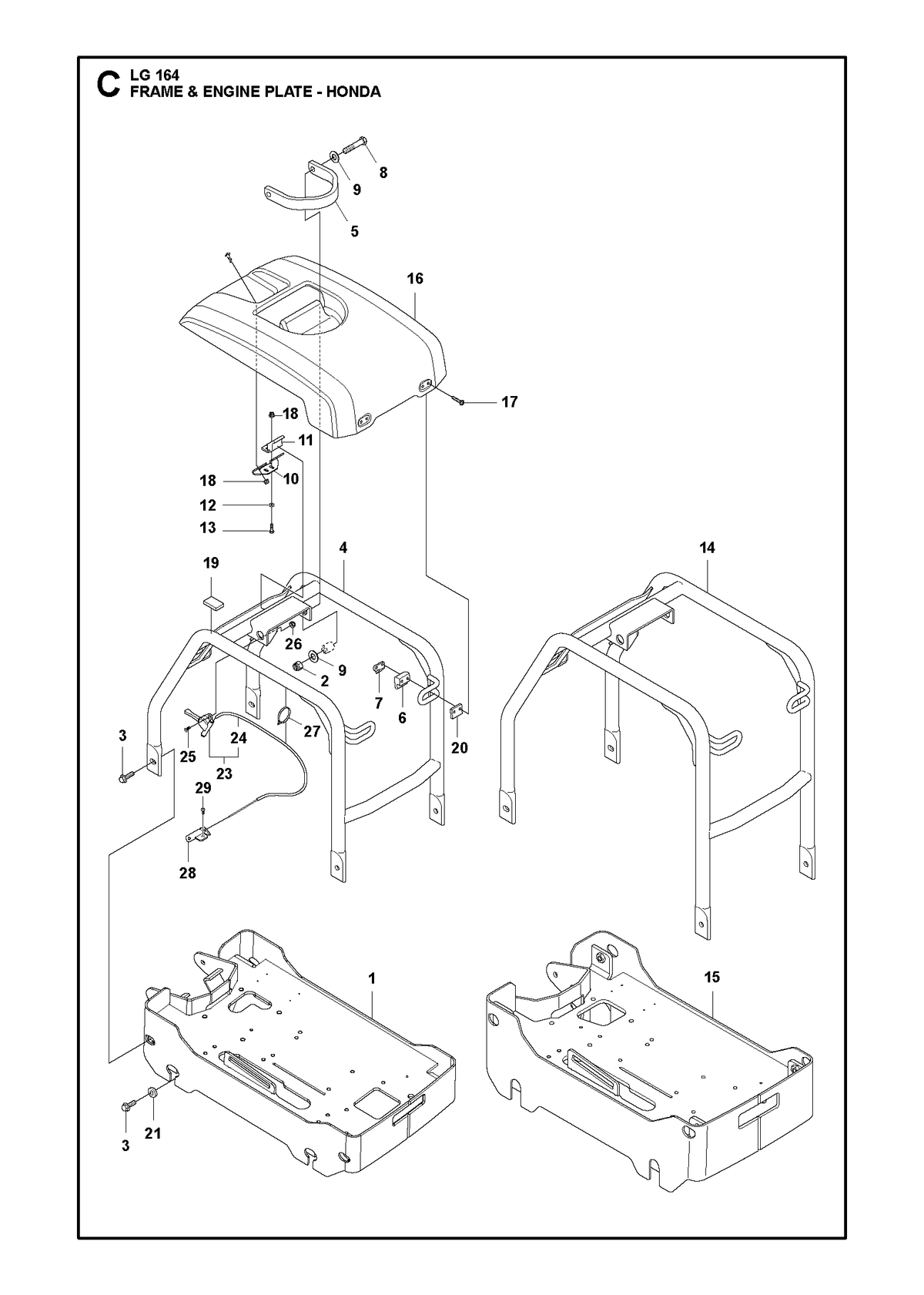 Husqvarna 595368901 onderdelentekening - positie 21