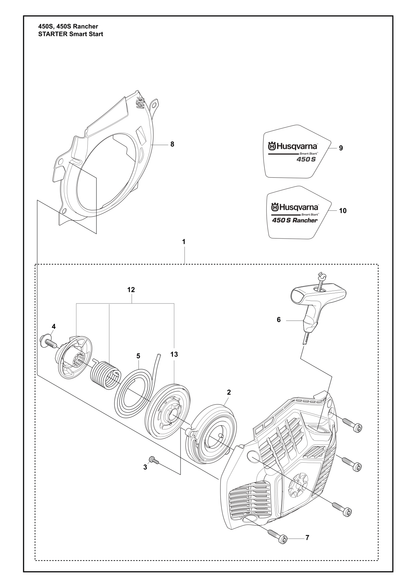 Husqvarna 547061006 onderdelentekening - positie 9