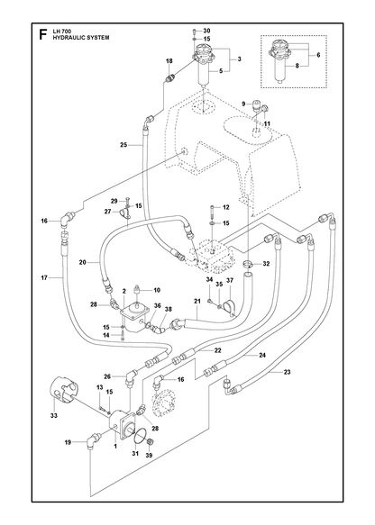 Husqvarna 594445301 onderdelentekening - positie 8