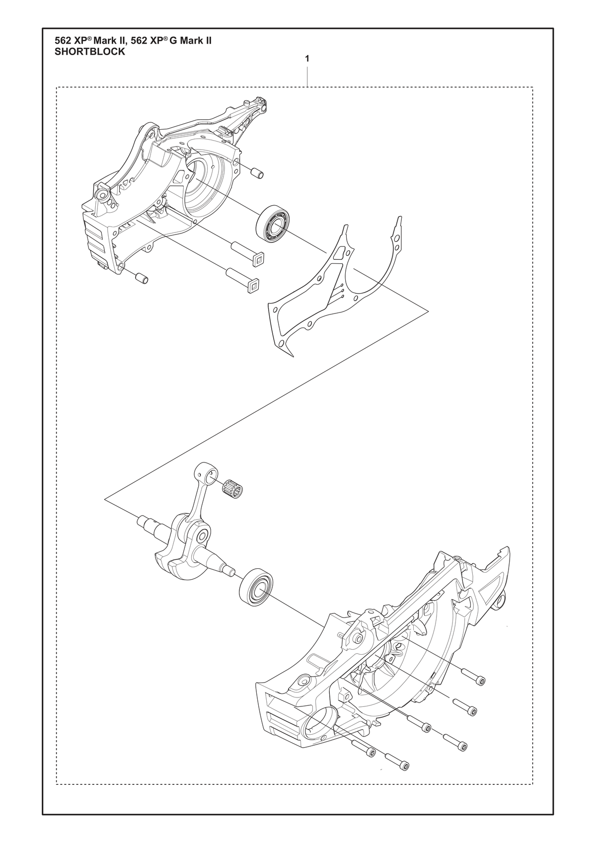 Husqvarna 538952502 onderdelentekening - positie 1
