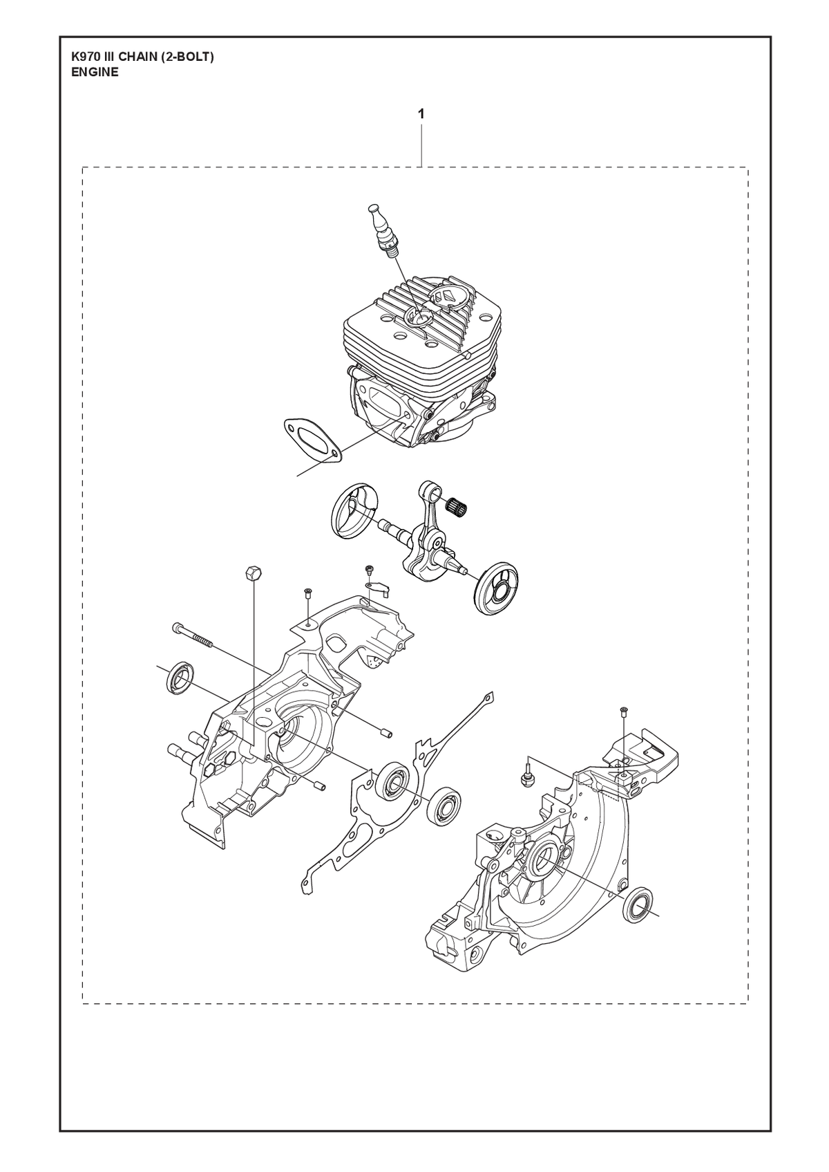 Husqvarna 588487519 onderdelentekening - positie 1