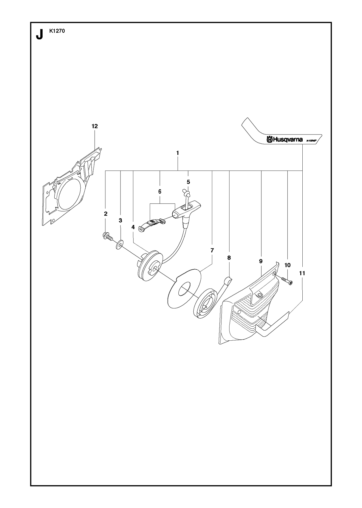Husqvarna 506255802 onderdelentekening - positie 9