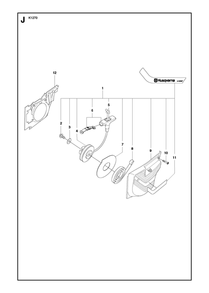 Husqvarna 506255802 onderdelentekening - positie 9