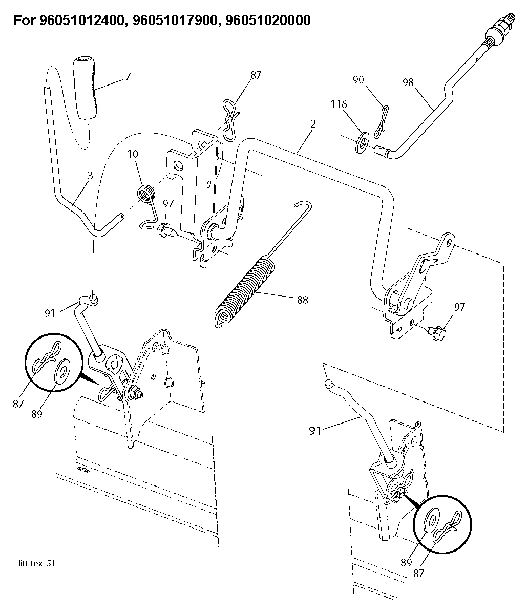 Husqvarna 532195181 onderdelentekening - positie 91