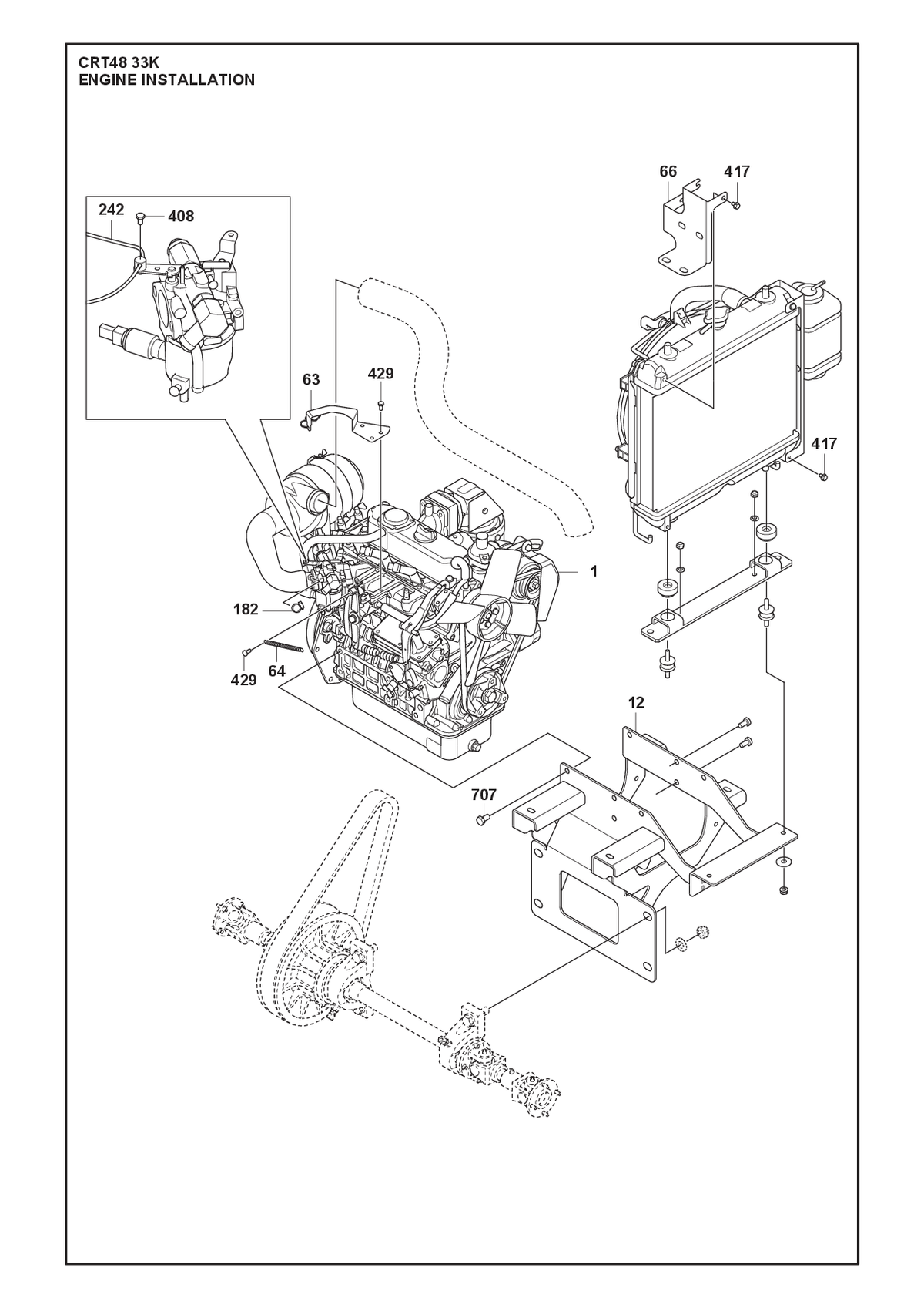 Husqvarna 599106901 onderdelentekening - positie 64