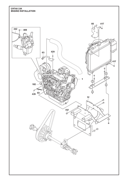 Husqvarna 599106901 onderdelentekening - positie 64