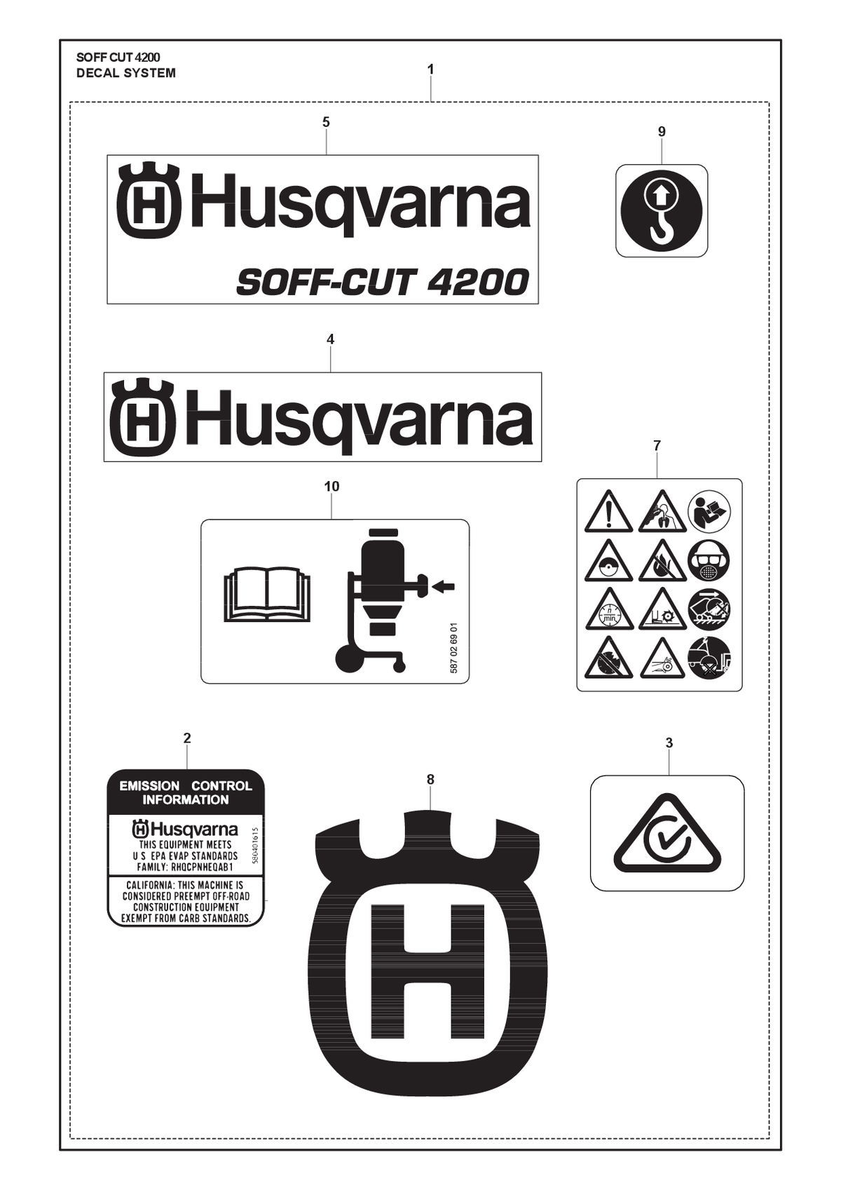 Husqvarna 597026901 onderdelentekening - positie 10