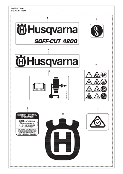Husqvarna 597026901 onderdelentekening - positie 10