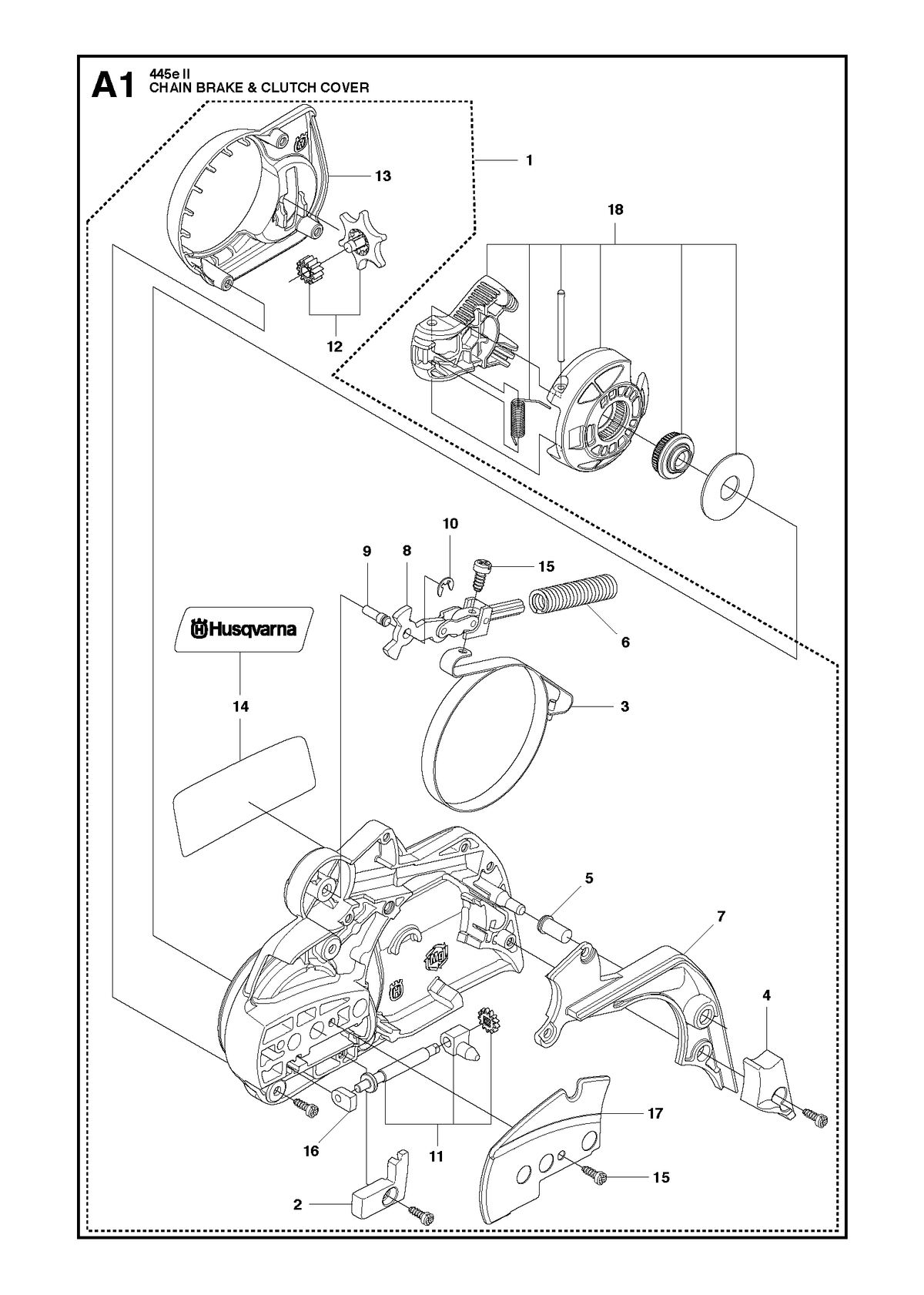 Husqvarna 544217201 onderdelentekening - positie 1