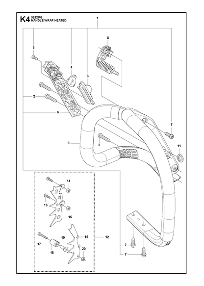 Husqvarna 505156904 onderdelentekening - positie 9