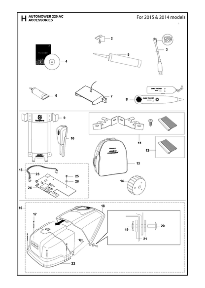 Husqvarna 505229401 onderdelentekening - positie 21