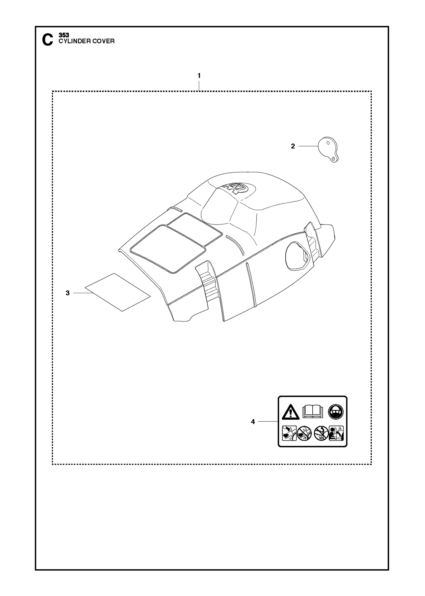 Husqvarna 503909002 onderdelentekening - positie 1