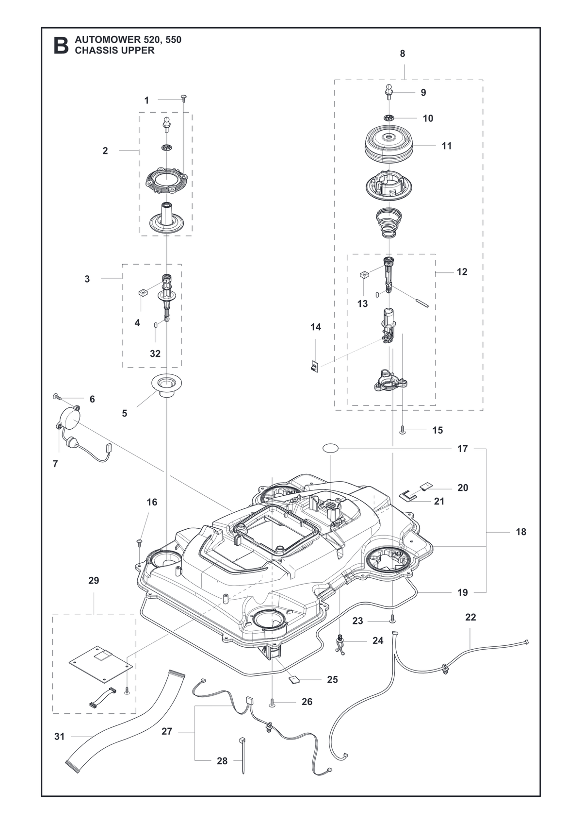 Husqvarna 900238708 onderdelentekening - positie 28
