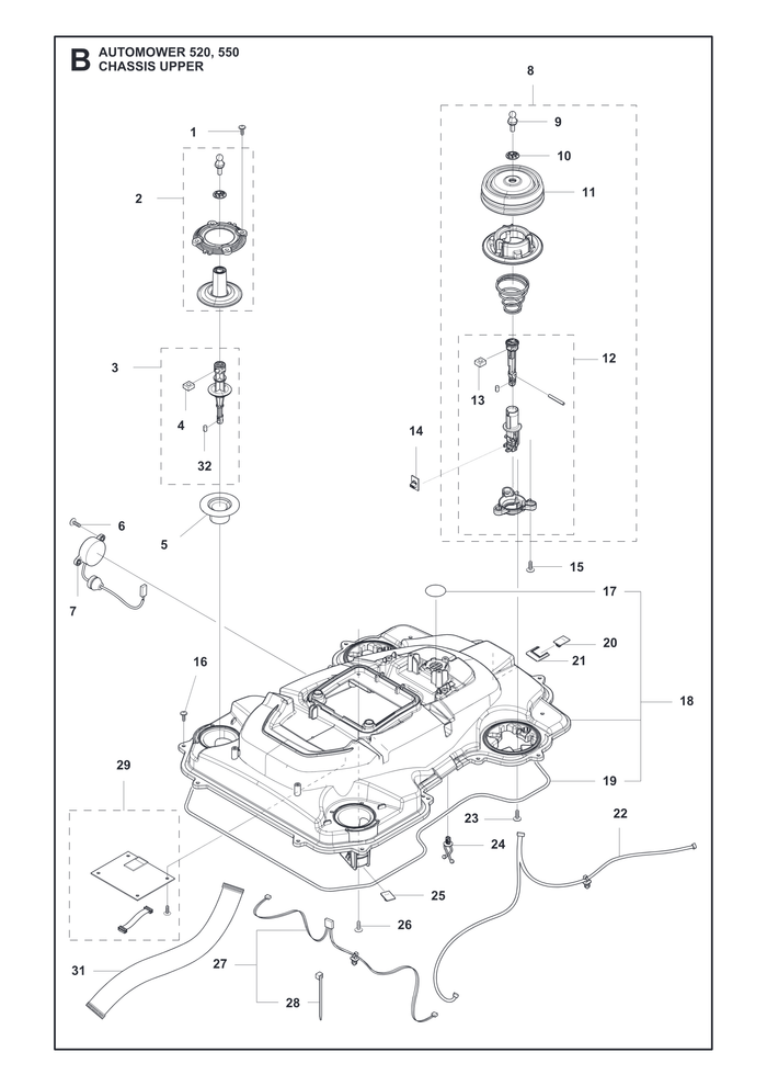 Husqvarna 900238708 onderdelentekening - positie 28
