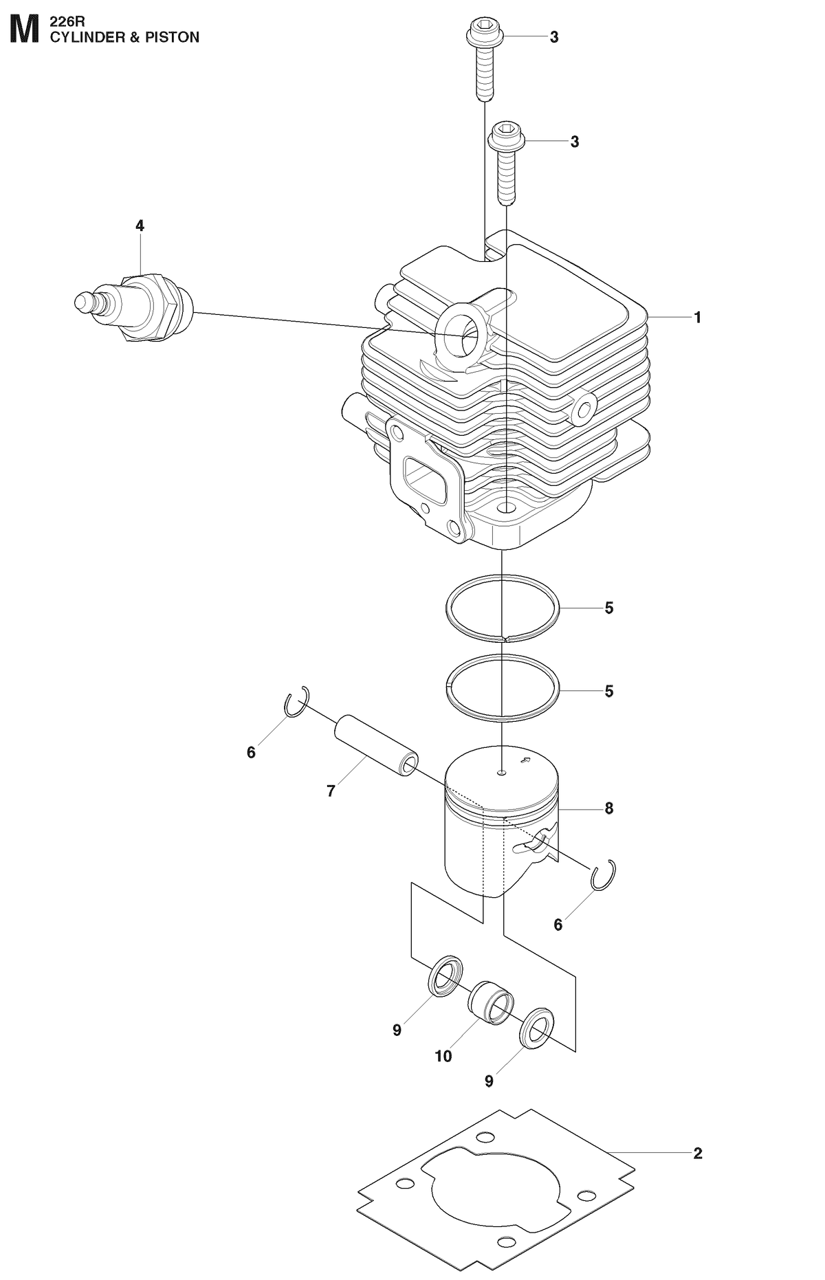 Husqvarna 515491801 onderdelentekening - positie 8