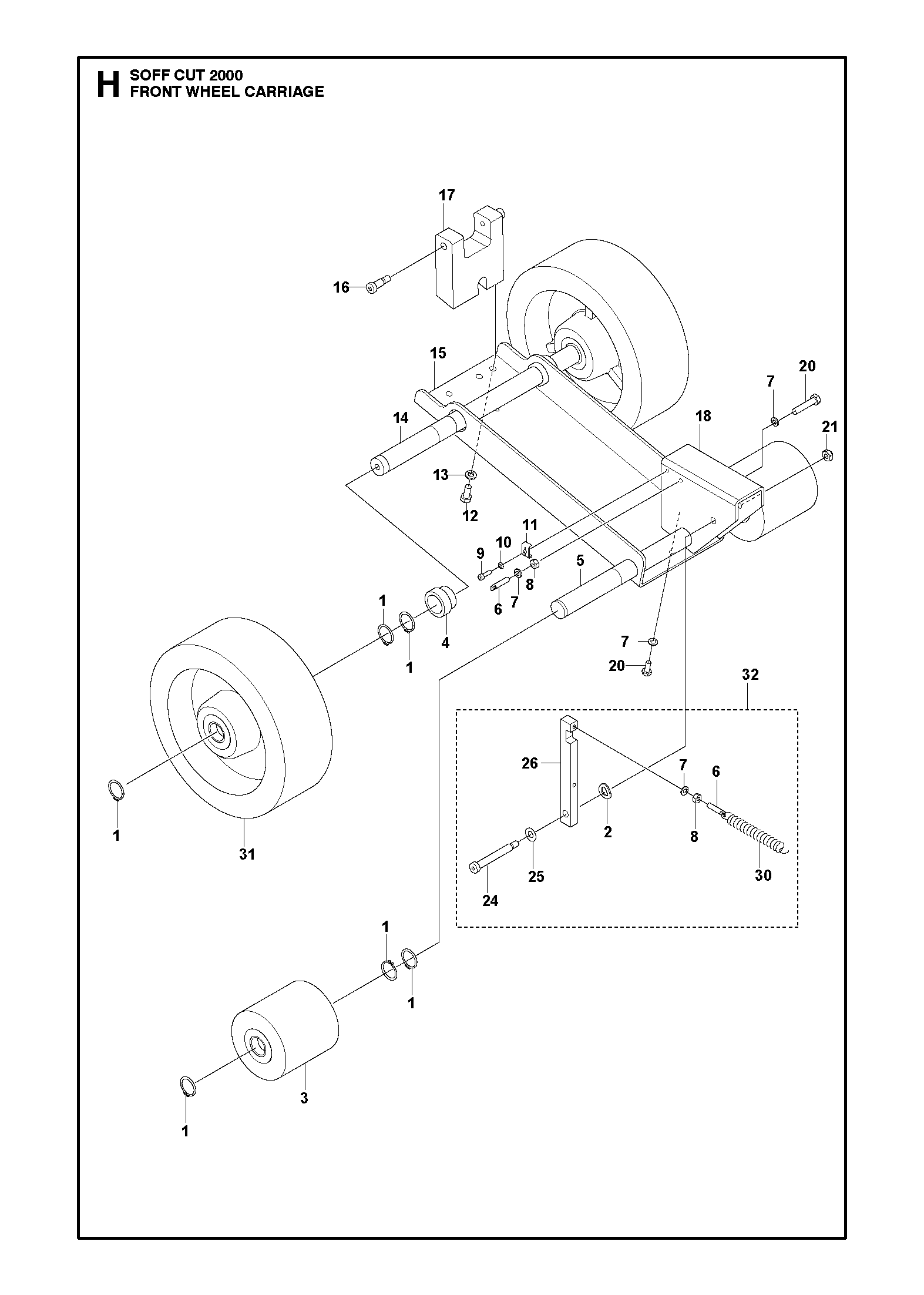 Husqvarna 505817201 onderdelentekening - positie 26