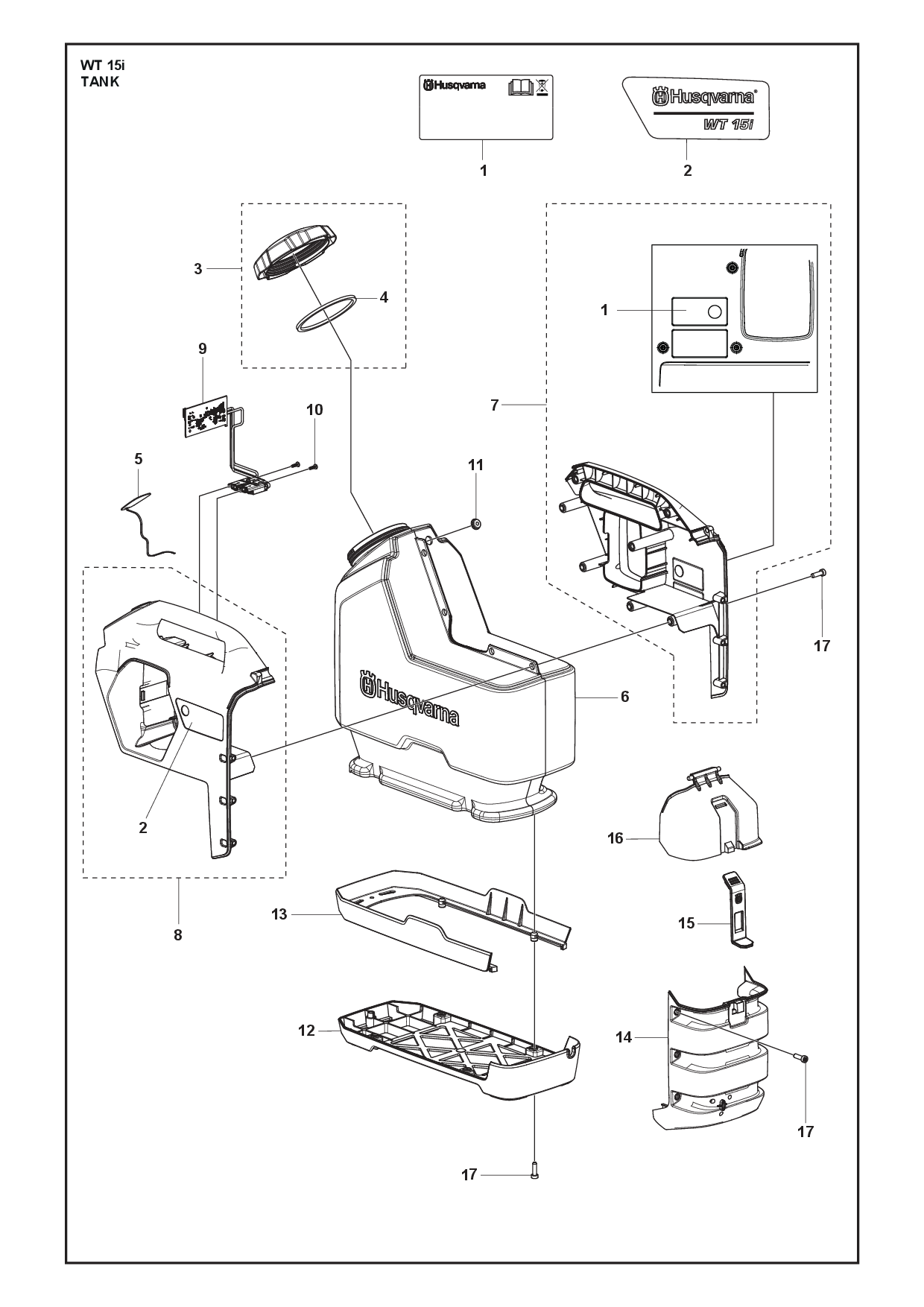 Husqvarna 505143301 onderdelentekening - positie 13