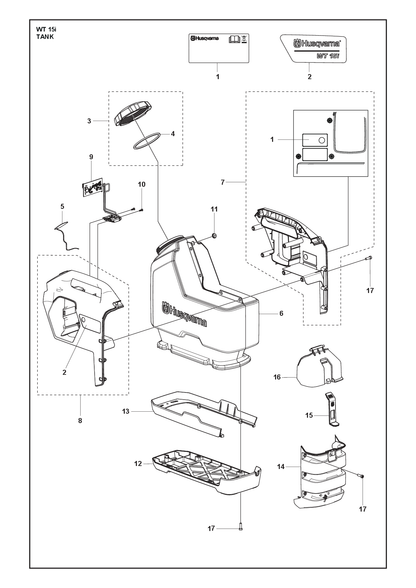 Husqvarna 505143301 onderdelentekening - positie 13