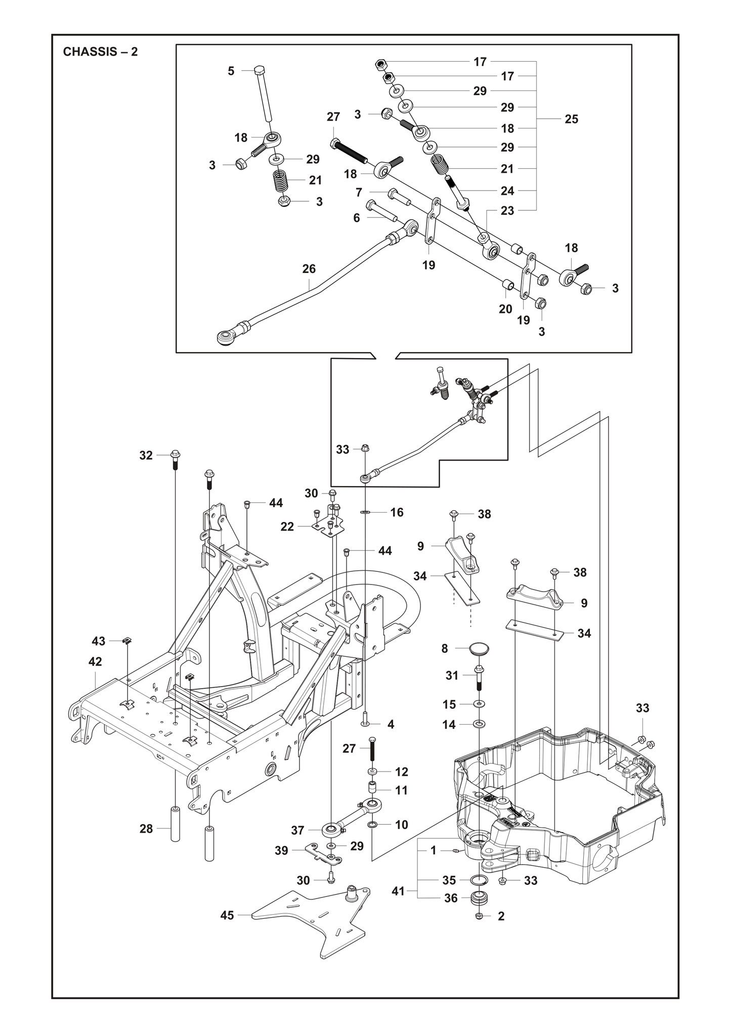 Husqvarna 506951701 onderdelentekening - positie 23