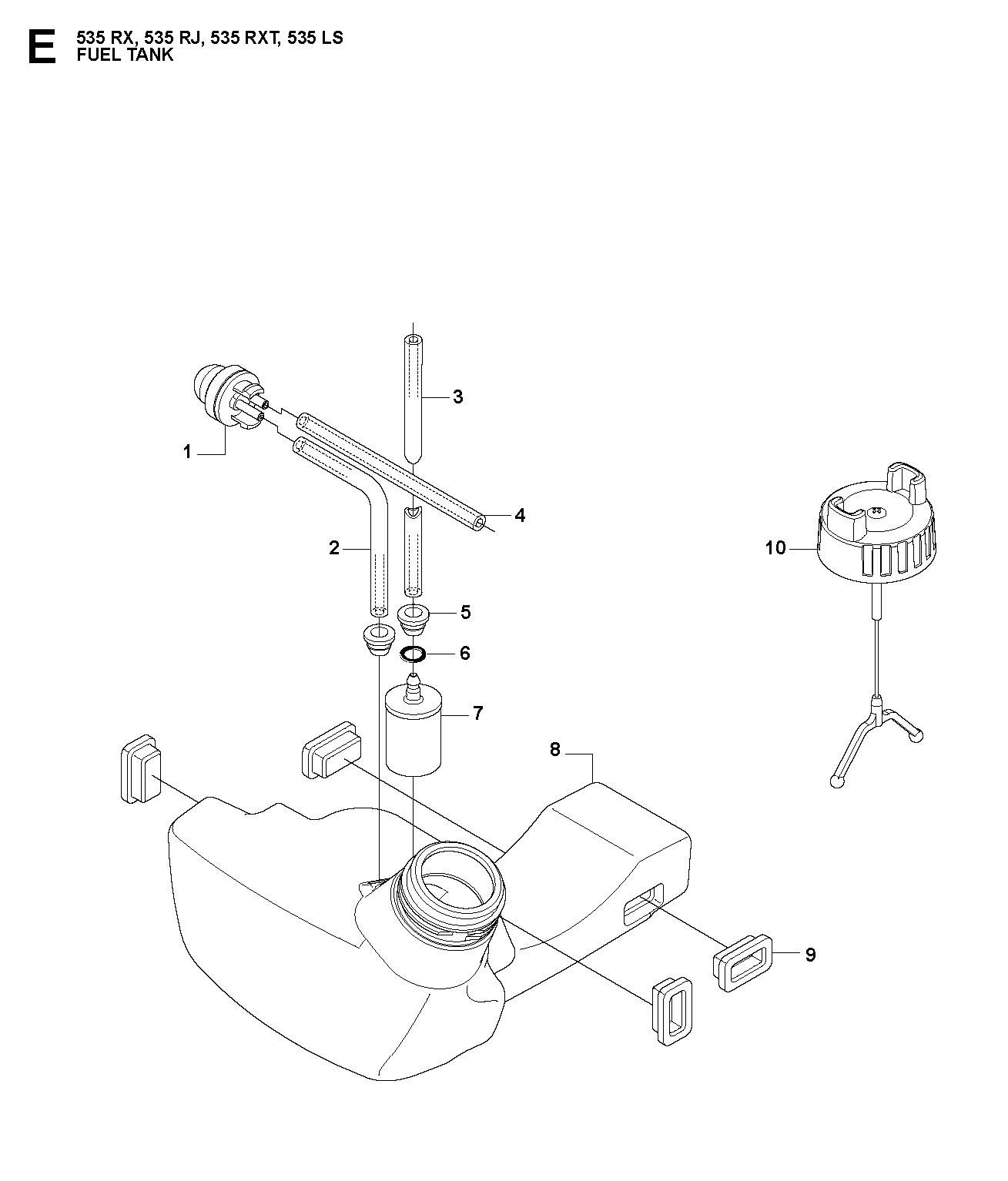 Husqvarna 503735801 onderdelentekening - positie 5