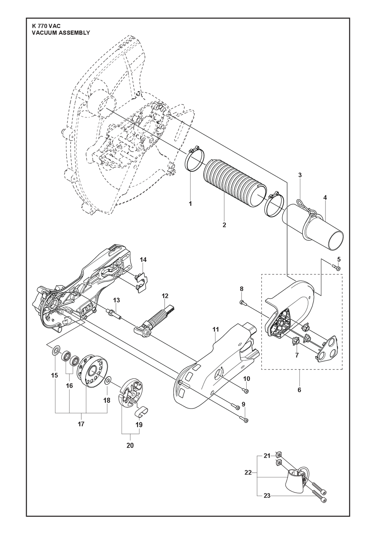 Husqvarna 588731401 onderdelentekening - positie 22