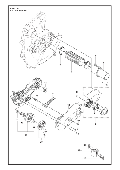 Husqvarna 588731401 onderdelentekening - positie 22