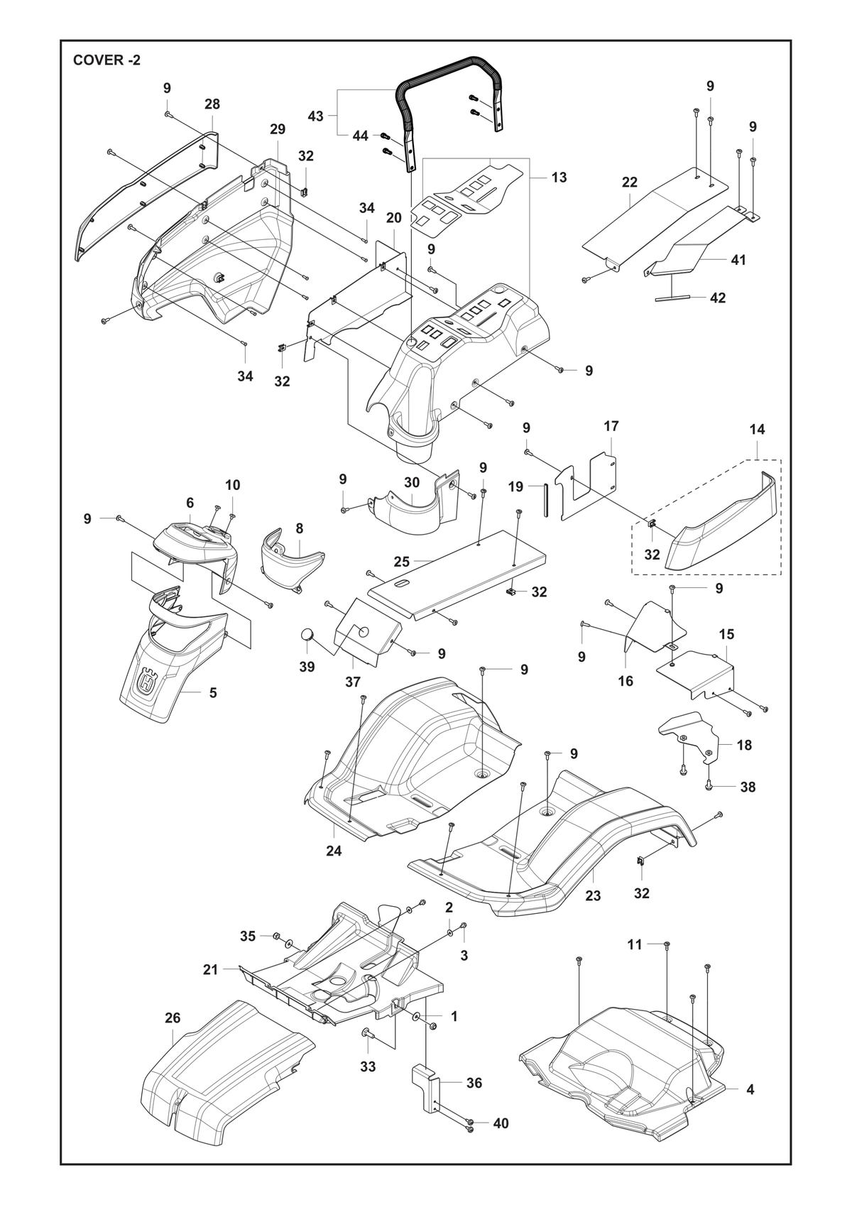 Husqvarna 537481905 onderdelentekening - positie 13