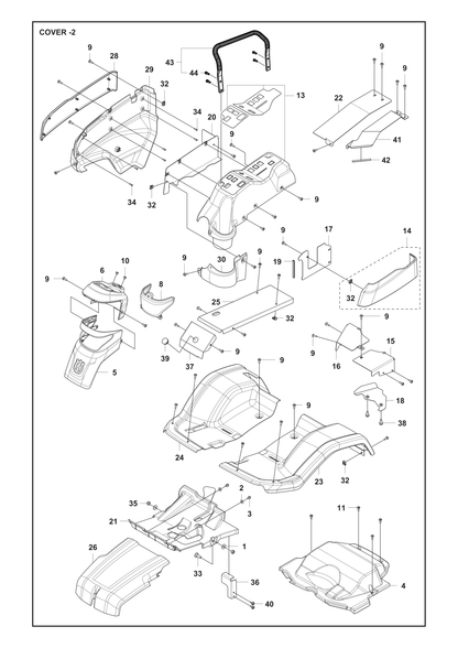 Husqvarna 537481905 onderdelentekening - positie 13