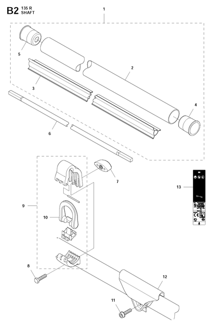 Husqvarna 505161001 onderdelentekening - positie 9