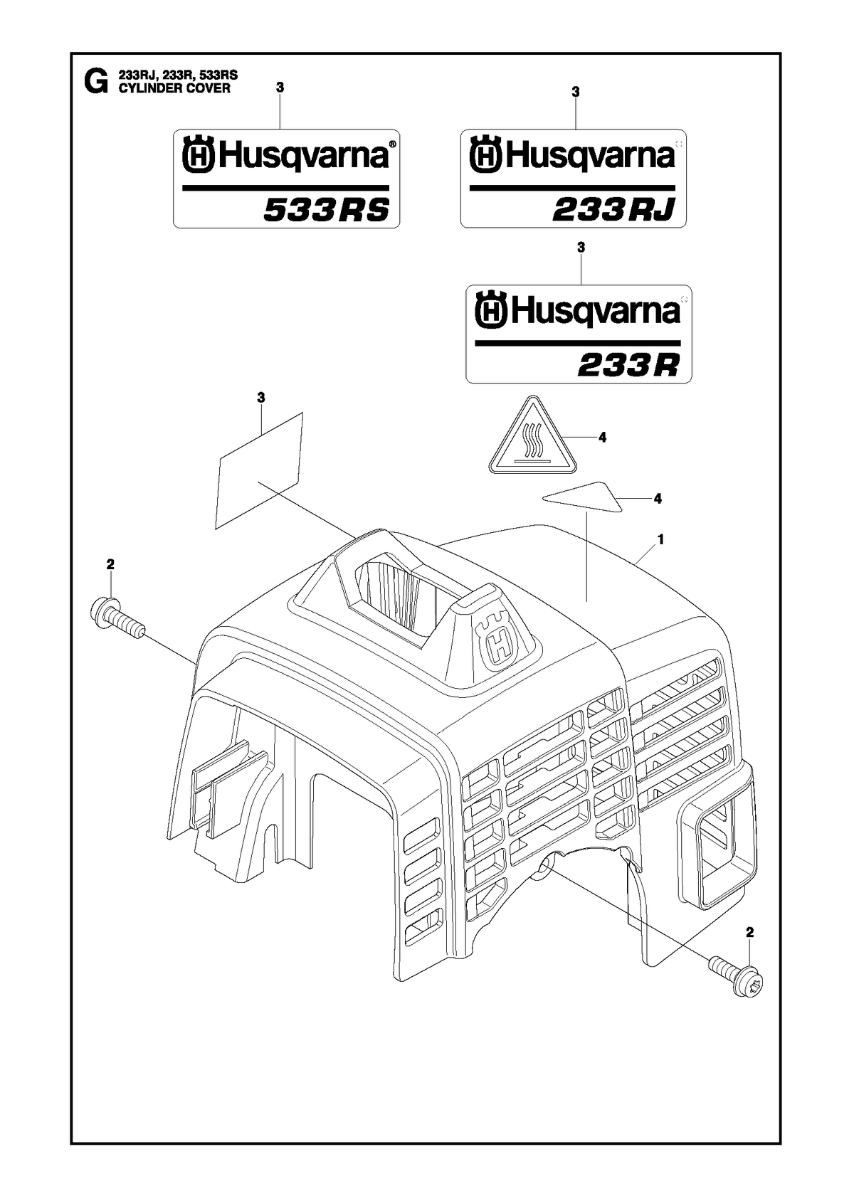 Husqvarna 528068801 onderdelentekening - positie 1