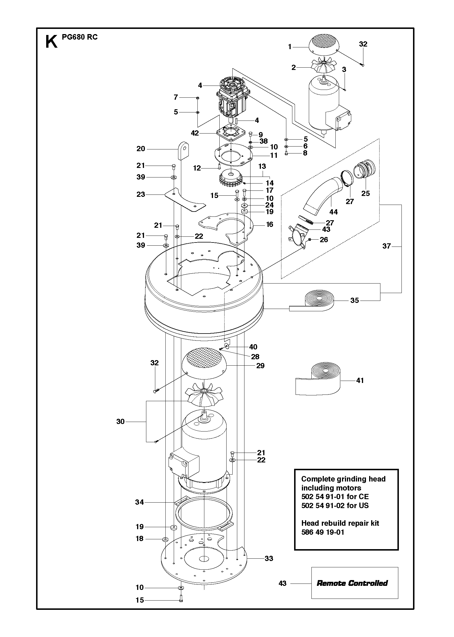 Husqvarna 502569605 onderdelentekening - positie 27