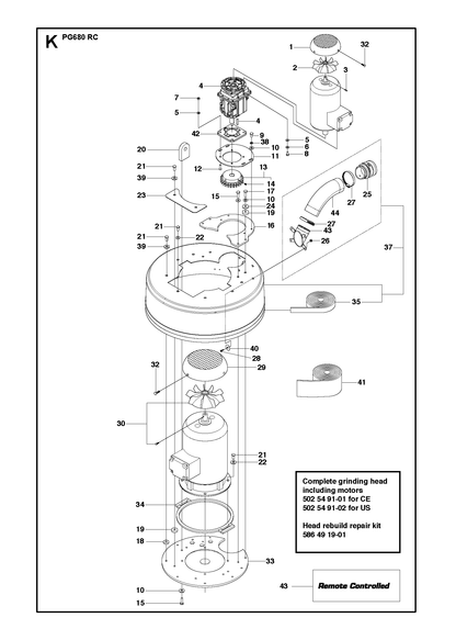 Husqvarna 502569605 onderdelentekening - positie 27