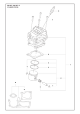Husqvarna 540072302 onderdelentekening - positie 1