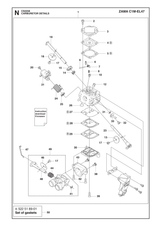 Husqvarna 501463304 onderdelentekening - positie 1