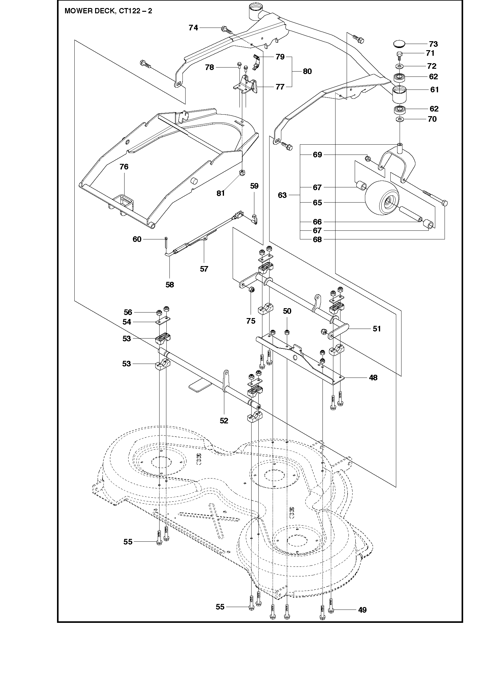 Husqvarna 502642003 onderdelentekening - positie 61