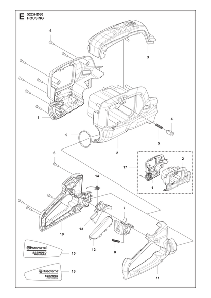 Husqvarna 598637901 onderdelentekening - positie 12