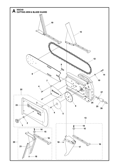 Husqvarna 504029914 onderdelentekening - positie 23