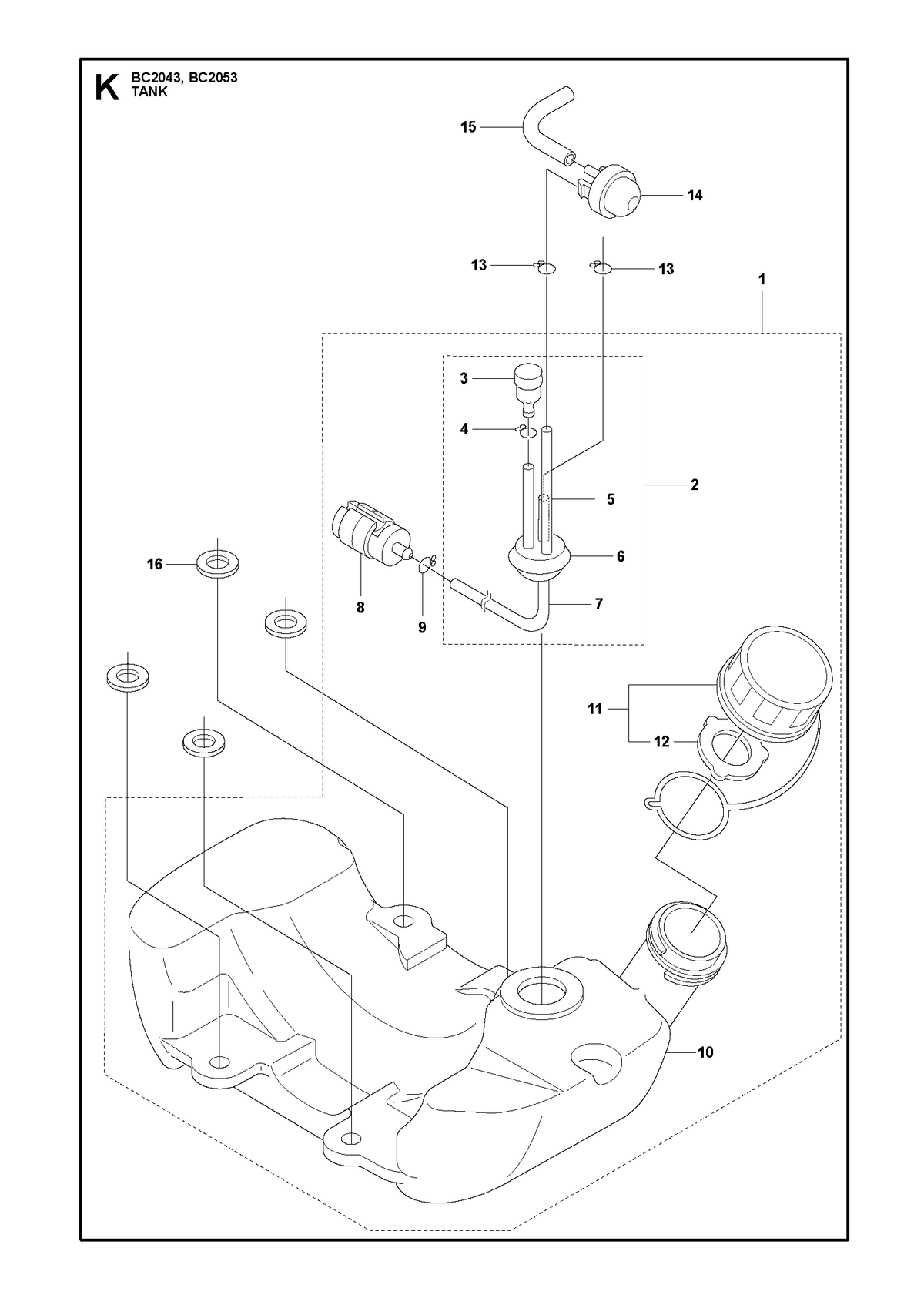 Husqvarna 523110001 onderdelentekening - positie 10