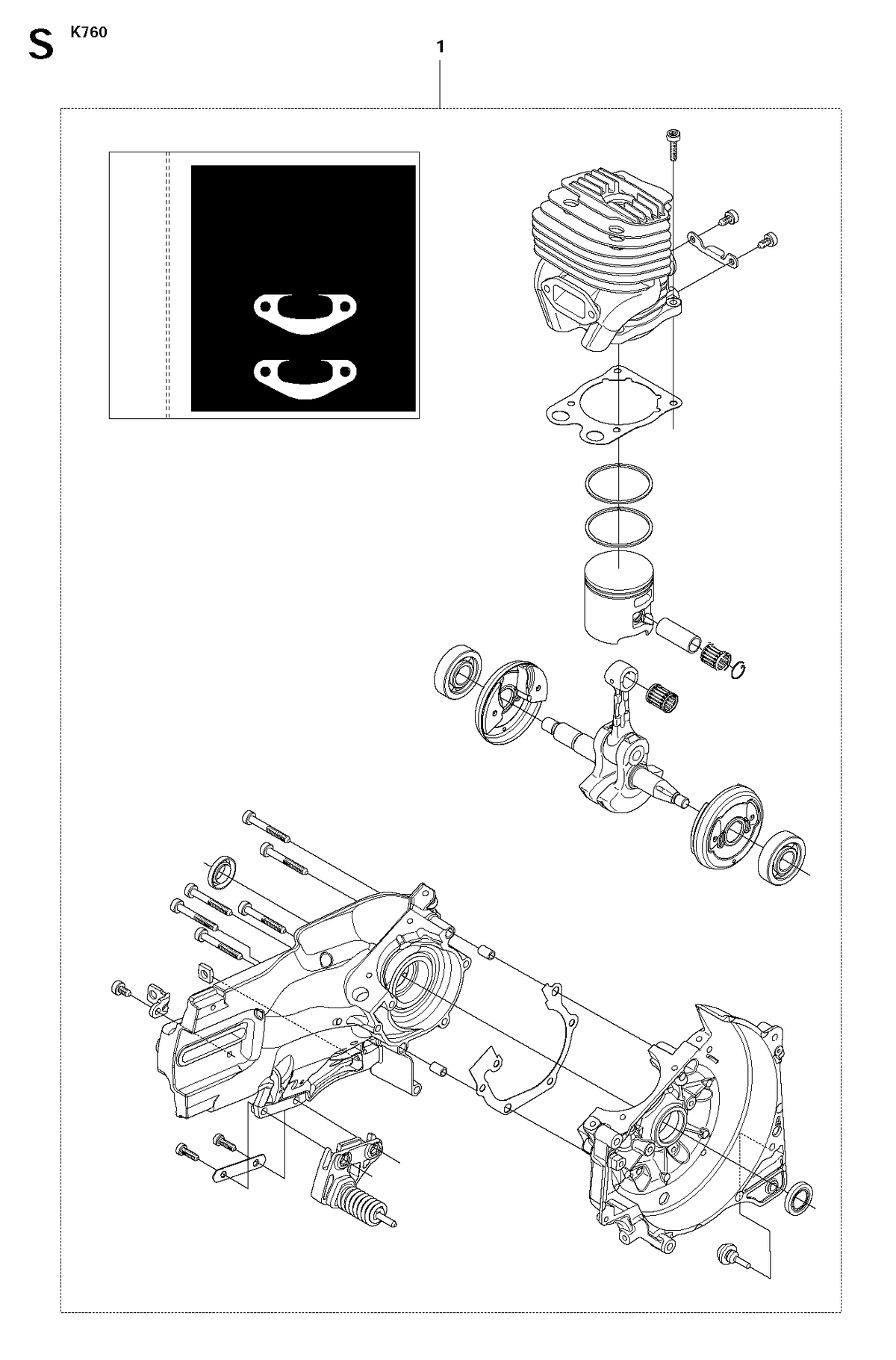 Husqvarna 581721913 onderdelentekening - positie 1