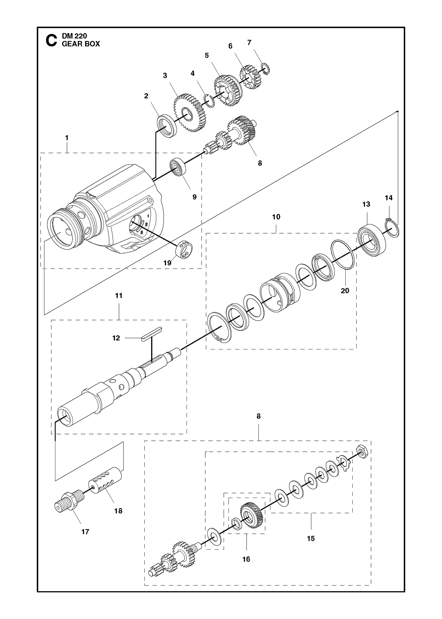 Husqvarna 504571103 onderdelentekening - positie 16