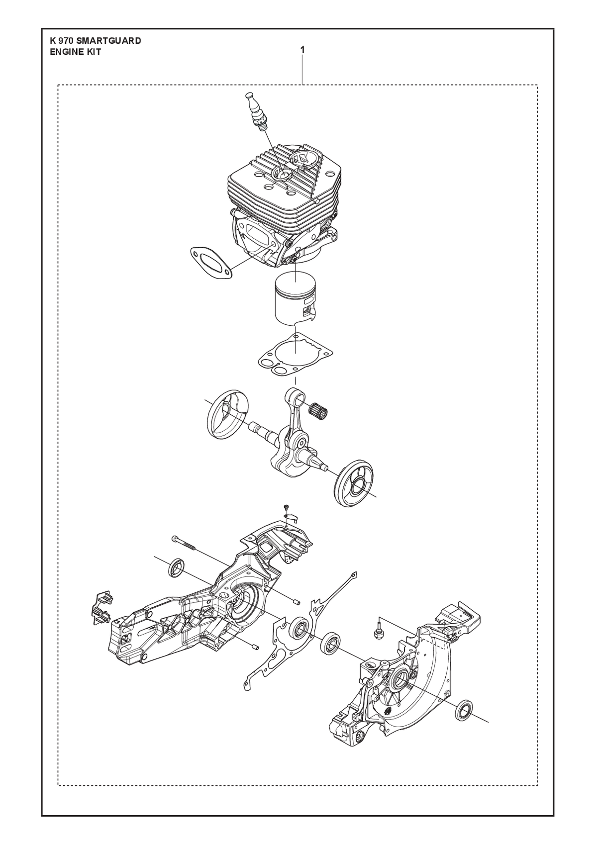 Husqvarna 588992806 onderdelentekening - positie 1