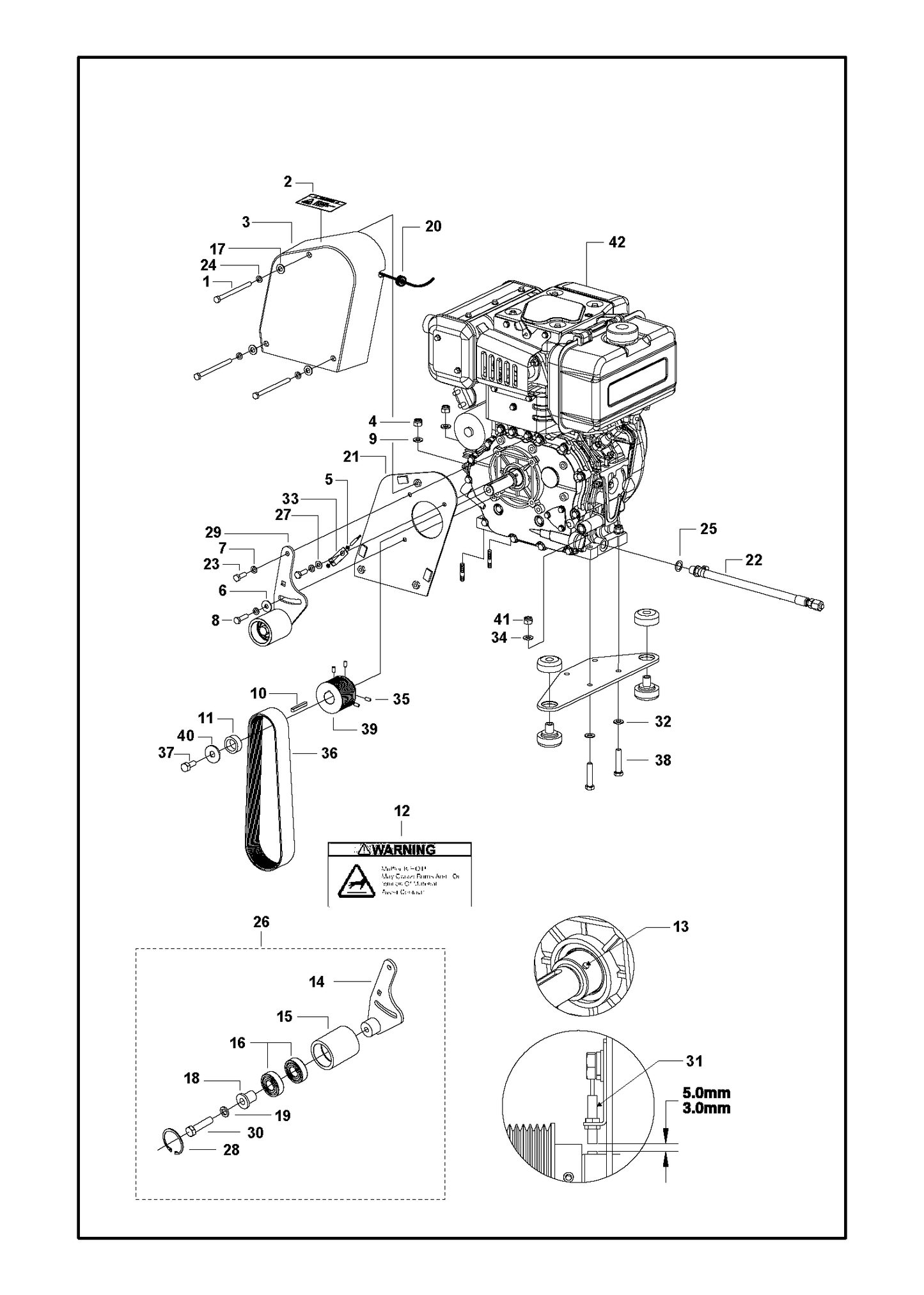 Husqvarna 502470802 onderdelentekening - positie 11