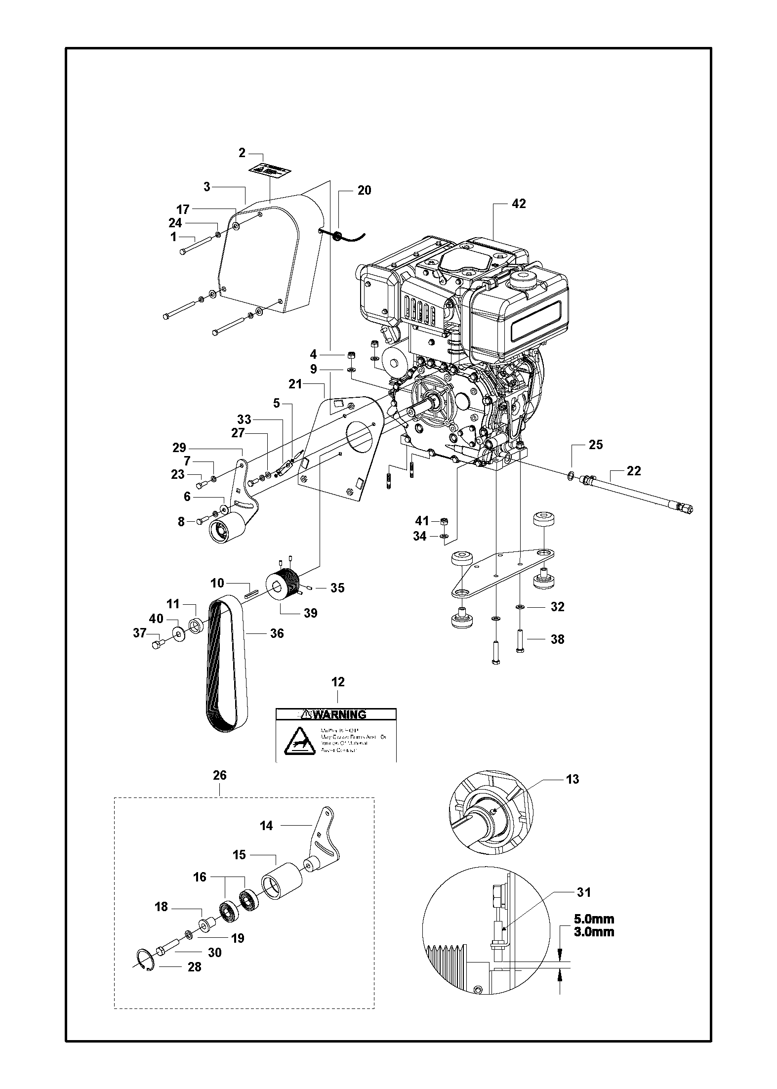 Husqvarna 502470802 onderdelentekening - positie 11