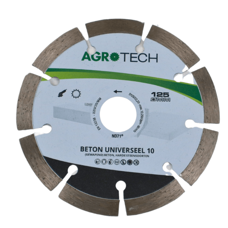 AgroTech Diamant Doorslijpschijf UNI - 125 mm / 22,33 mm - keizers.nu