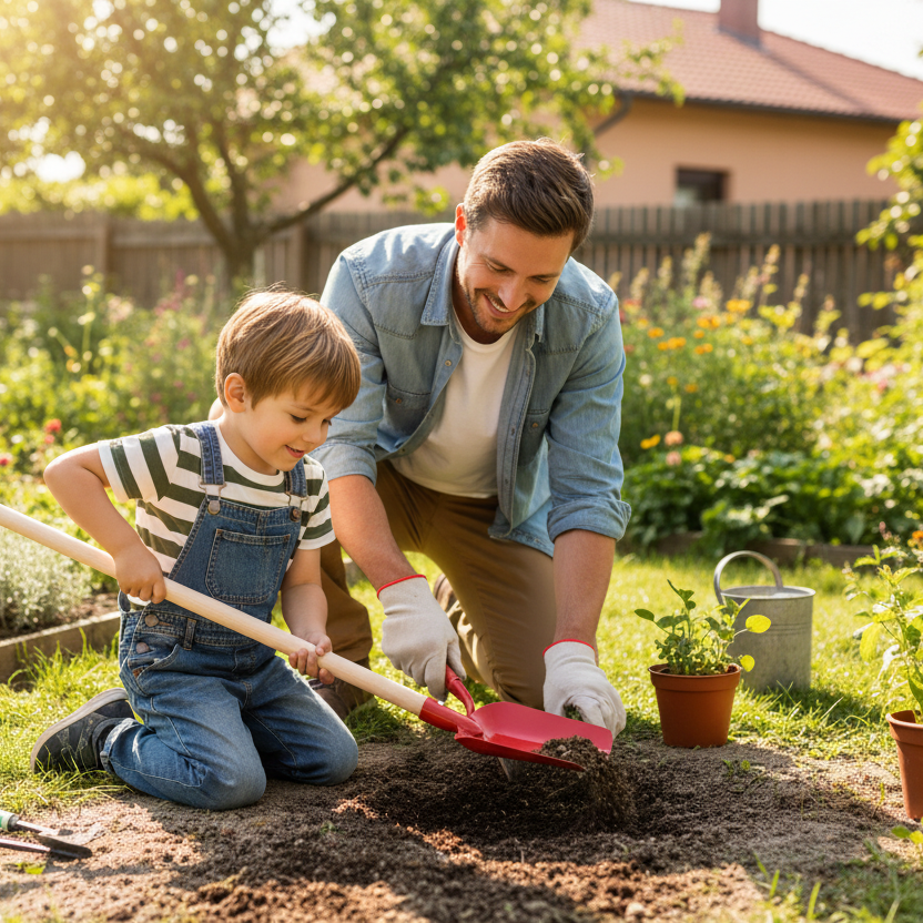 Atlas Kinderschopje met Steel - Rood - keizers.nu