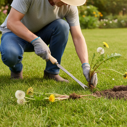 De Wit Paardenbloemsteker Gesmeed - 14 cm - keizers.nu