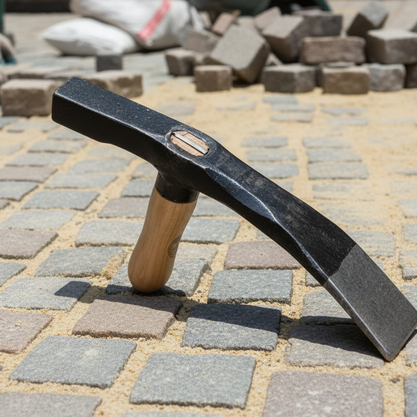 De Wit Straathamer met Houten Steel - 5 cm - keizers.nu